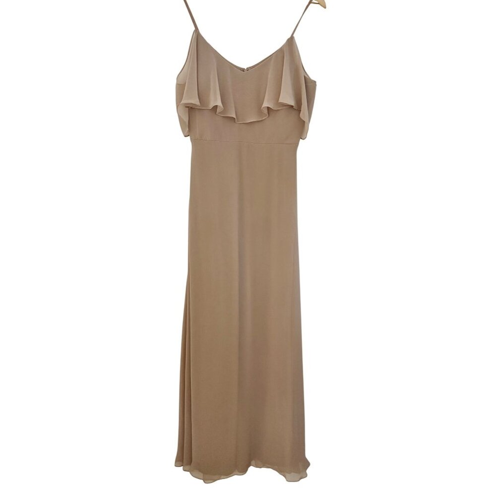 Elegant Tan Sleeveless Dress
